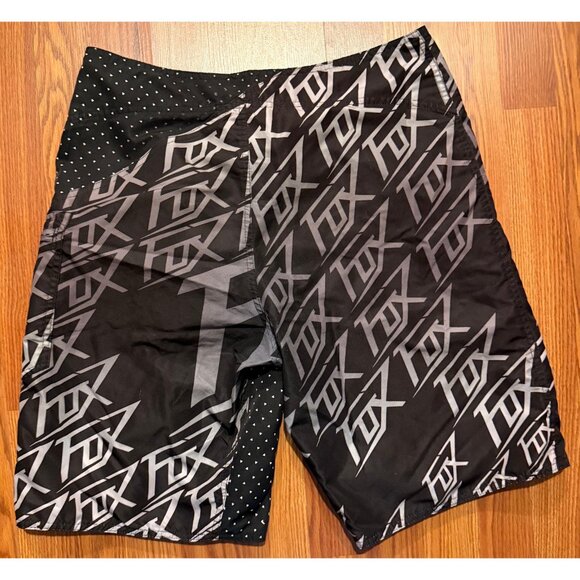 Fox Racing Board Shorts Mens 36 8" Logo AOP Swim Trunks - Picture 2 of 6